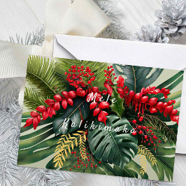 Hawaii-julklapp med Monstera Kort