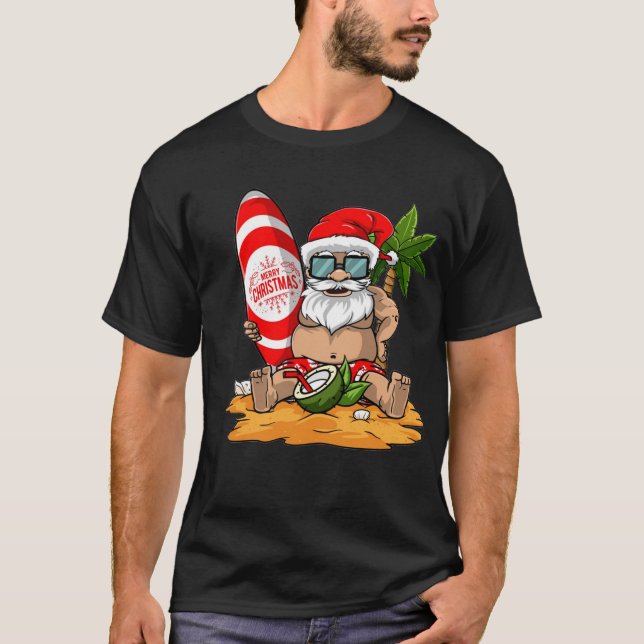Hawaii jultomte t shirt (Framsida)