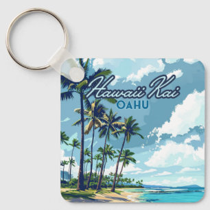 Hawaii Kai Honolulu Oahu Hawaii Retro Nyckelring