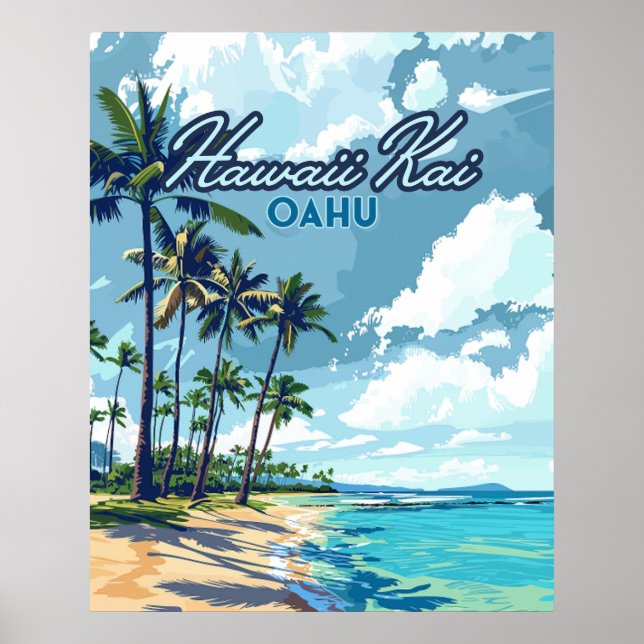 Hawaii Kai Honolulu Oahu Hawaii Retro Poster (Framsidan)