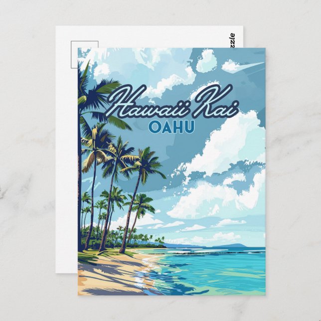 Hawaii Kai Honolulu Oahu Hawaii Retro Vykort (Fram/baksida)