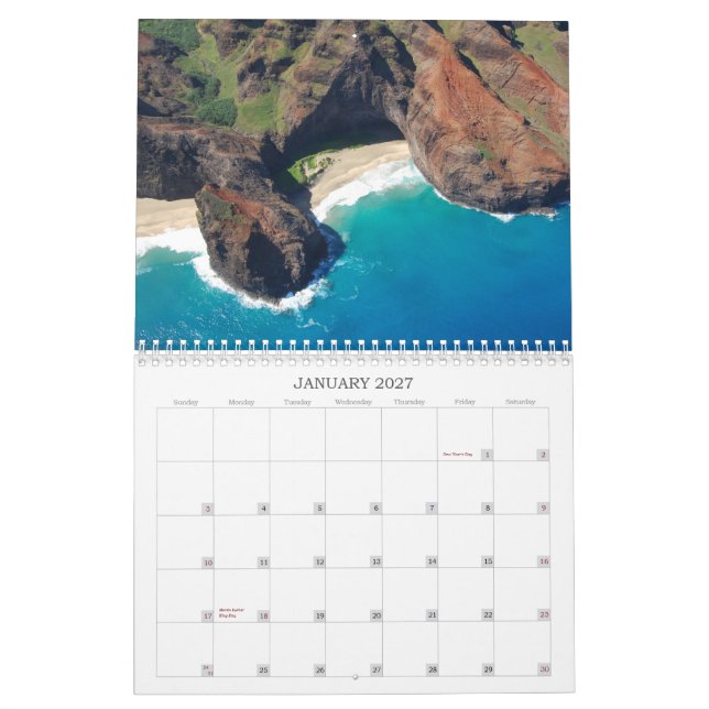 Hawaii kalender 2014 (Jan 2027)