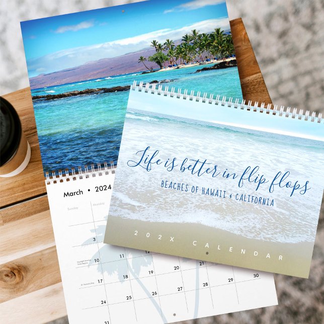 Hawaii, Kalifornien "Life in Flinflip flops" Kalender (Skapare uppladdad)