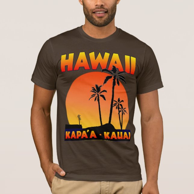 Hawaii - Kapaa - Kauai Tee Shirt (Framsida)
