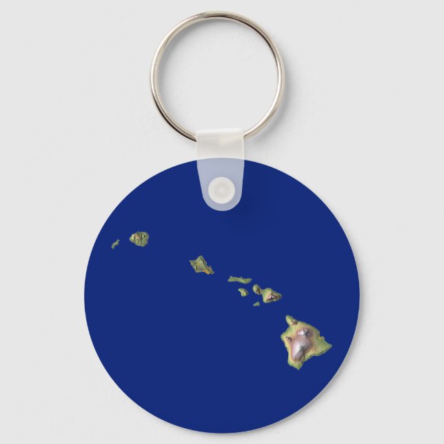 Hawaii Karta Keychain Nyckelring (Framsida)