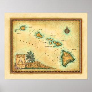 ’Hawaii Karta’ Poster
