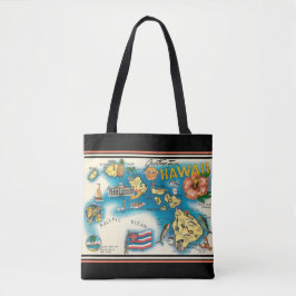 Hawaii Karta Swanky Black Karta Shoulder Tote Tygkasse