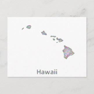 Hawaii karta vykort