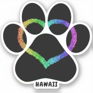 Hawaii Kattunge Kärlek Rainbow Klistermärken