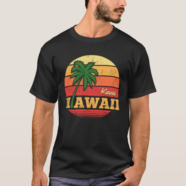 HAWAII Kauai Beautiful Vacation Retro Souvenir T Shirt (Framsida)