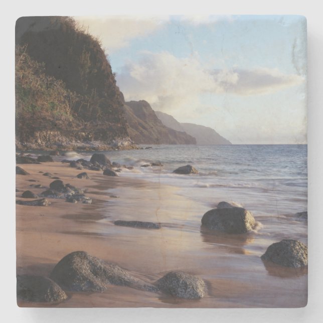 Hawaii, Kauai, Haena State Park 2 Underlägg Sten (Framsidan)