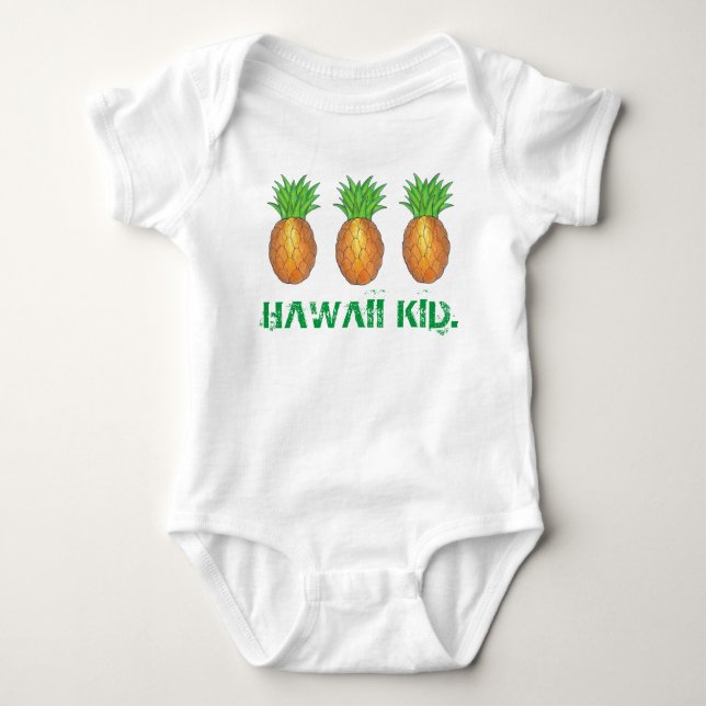 Hawaii Kid Tropical Hawaiian Island Pineapple Tröja (Framsida)