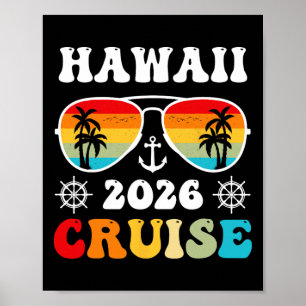 Hawaii-kryssning 2026 Semesterresa Matchande famil Poster