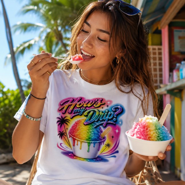 Hawaii kultur - Hur är min dropp T Shirt (shave ice is nice in Hawaii)
