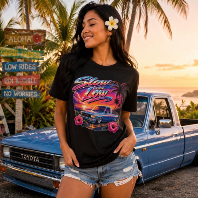 Hawaii kultur - Långsam och låg low rider T Shirt (Skapare uppladdad)