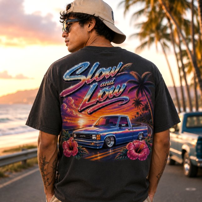 Hawaii kultur - Långsam och låg low rider T Shirt (slow and low)