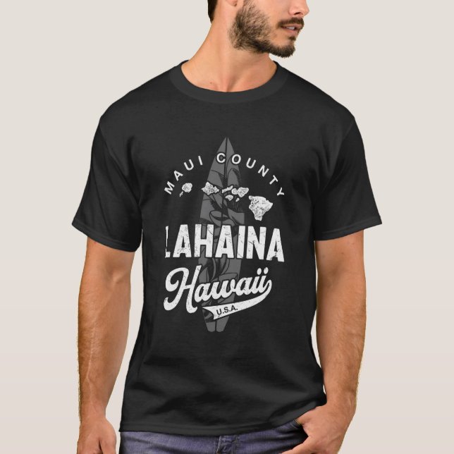 Hawaii Lahaina Maui Hawaiian T Shirt (Framsida)