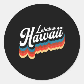 Hawaii Lahaina Maui Surfa Runt Klistermärke