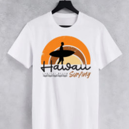 Hawaii Lanikai Beach Surfing T-shirt