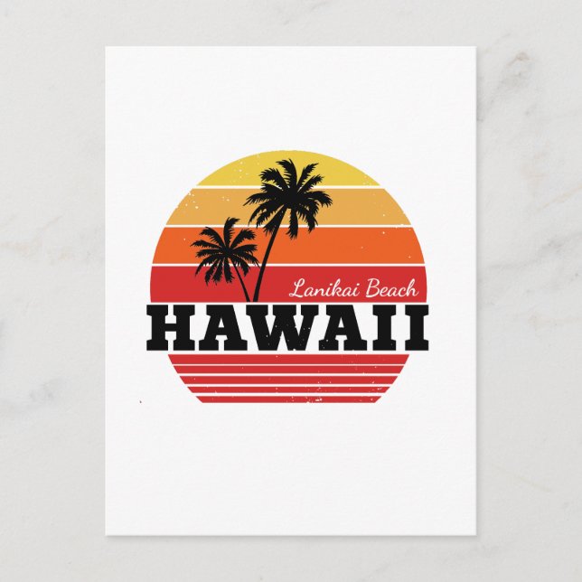 Hawaii Lanikai-stranden Vykort (Framsida)