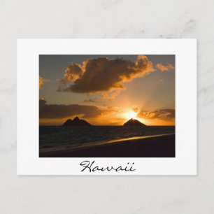 Hawaii Lanikai-vykort för vit text Vykort
