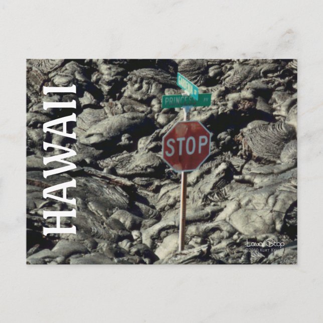 Hawaii Lava Stop Travel Postcard Vykort (Framsida)