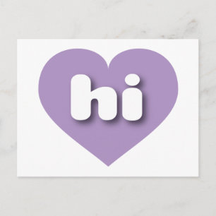 Hawaii lavender hjärta - I kärlek hi Vykort