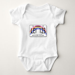 Hawaii licenserar pläterar bebisbodysuiten t shirt