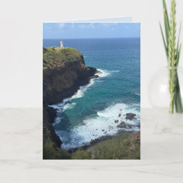 Hawaii Lighthouse Blank Greeting Card Kort