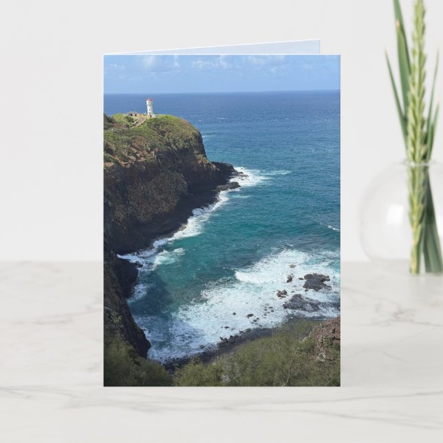 Hawaii Lighthouse Blank Greeting Card Kort (Framsida)
