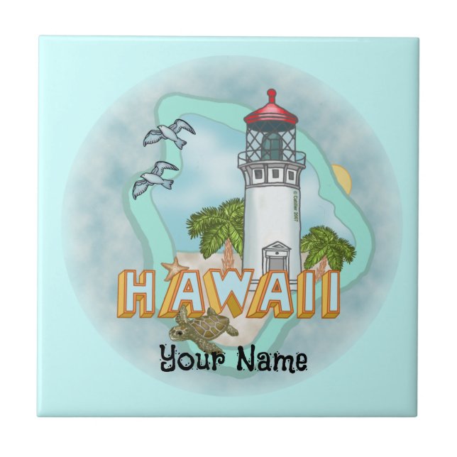 Hawaii Lighthouse-panel Kakelplatta (Framsidan)