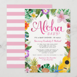 Hawaii Luau Baby Shower efter post| Rosa Inbjudningar