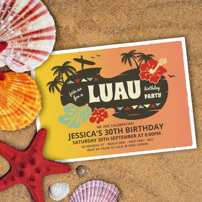 Hawaii Luau-fest Inbjudan  (Skapare uppladdad)