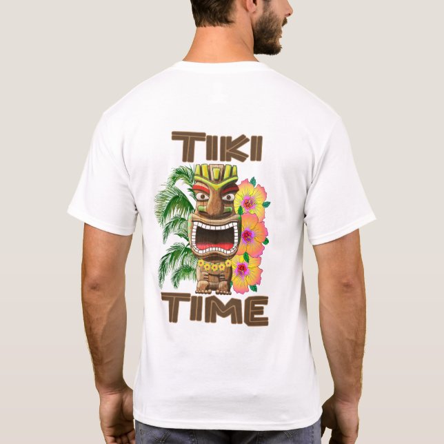 Hawaii Luau Tiki T Shirt (Baksida)
