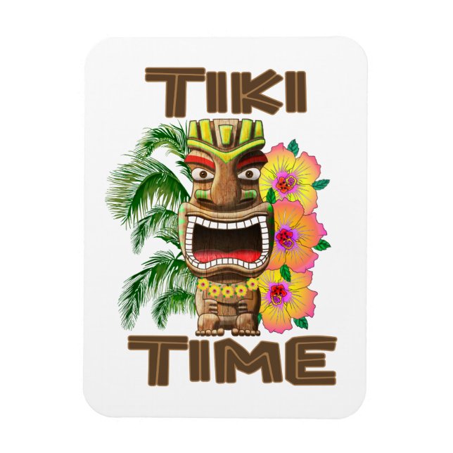 Hawaii Luau Tiki Time Magnet (Vertikal)