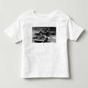 Hawaii - Man Pounding Taro till Poi T-shirt