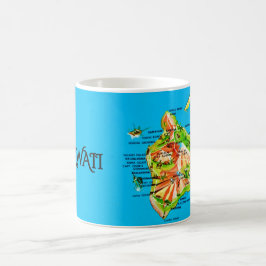 Hawaii Map Mug Kaffemugg