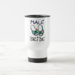 Hawaii Maui Bride Resemugg<br><div class="desc">Maui bride mugg och gåvor till brider gifter sig i Maui,  Hawaii. Bild på stranden flinflip flops adornerad med blå bröllop klockor.</div>