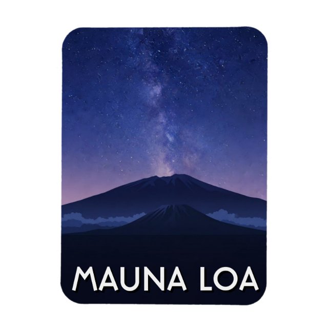 Hawaii Mauna Loa Travel Magnet (Vertikal)
