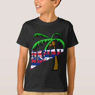 Hawaii med palmträdprodukter t-shirt
