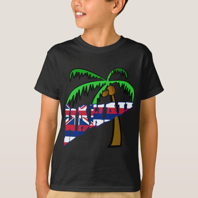 Hawaii med palmträdprodukter tröja (Framsida)