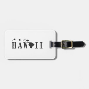 Hawaii Namn med Statsformad Brev Ord Art Bagagebricka