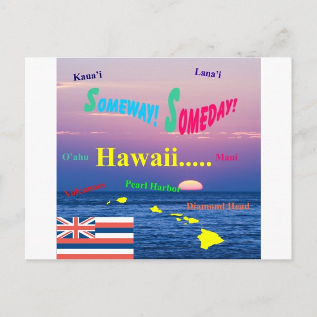 Hawaii nånway Someday Vykort (Framsida)