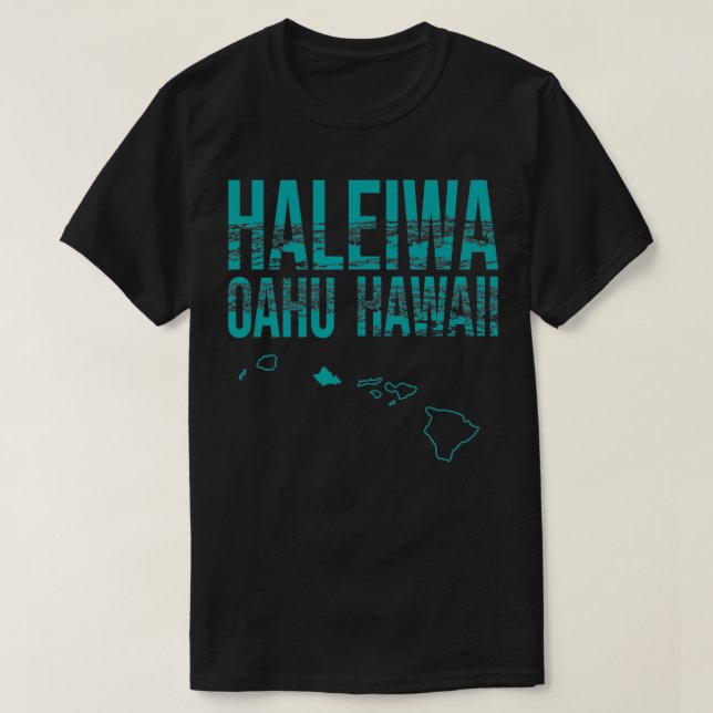 Hawaii North Shore Oahu Haleiwa Hawaiian Surfa T Shirt (Design framsida)
