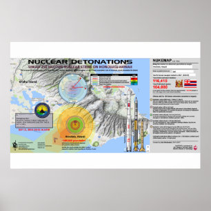 Hawaii - nukleär Detonation Poster