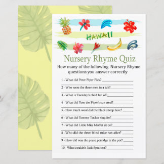 Hawaii Nursery Rhyme Quiz babyduschspel