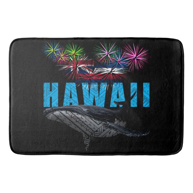 HAWAII NYE POLYNESIAN TRIBAL HUMPBACK FIREWORKS BADRUMSMATTA (Framsidan)