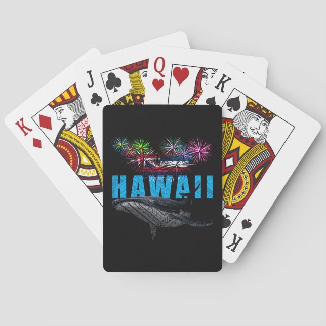 HAWAII NYE POLYNESIAN TRIBAL HUMPBACK FIREWORKS CASINOKORT (Baksidan)