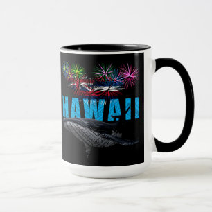 HAWAII NYE POLYNESIAN TRIBAL HUMPBACK FIREWORKS MUGG