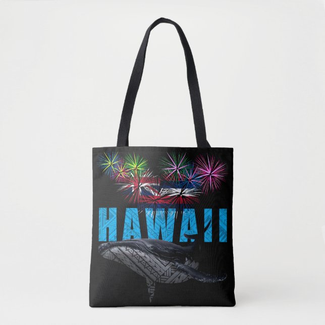 HAWAII NYE POLYNESIAN TRIBAL HUMPBACK FIREWORKS TYGKASSE (Framsida)